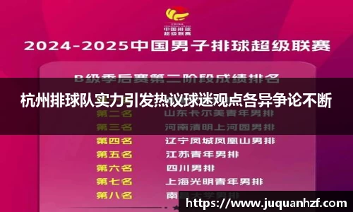 杭州排球队实力引发热议球迷观点各异争论不断
